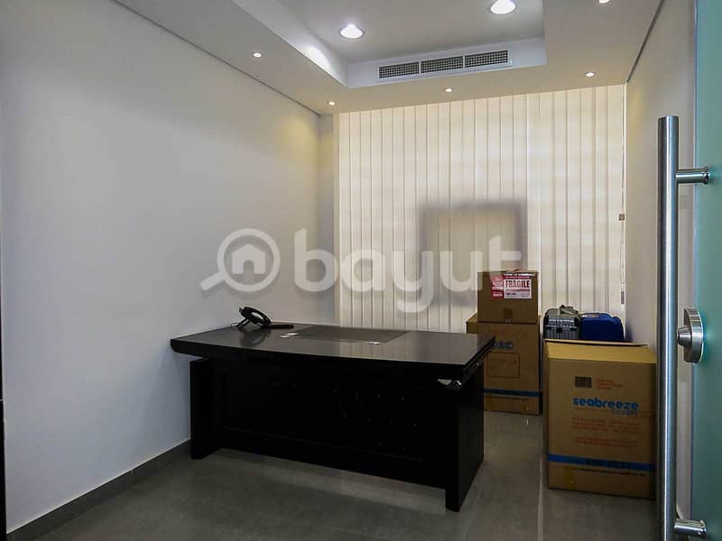 7 Spacious Fully Furnished Office for Rent with Partitions