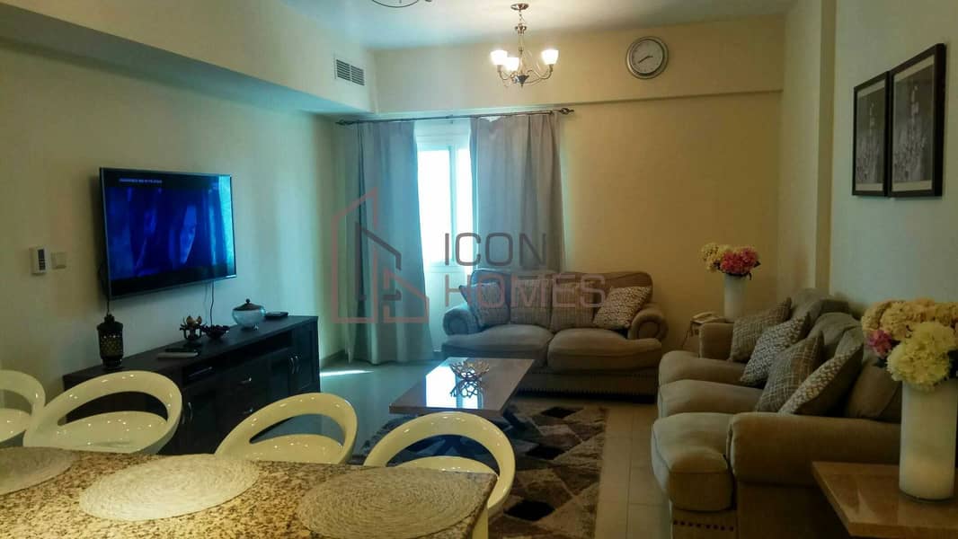 Spacious 2 BR | Immaculate | Fully Furnished  Cosy  Apt just 60 k 6 Chqs   in Sports City Dubai