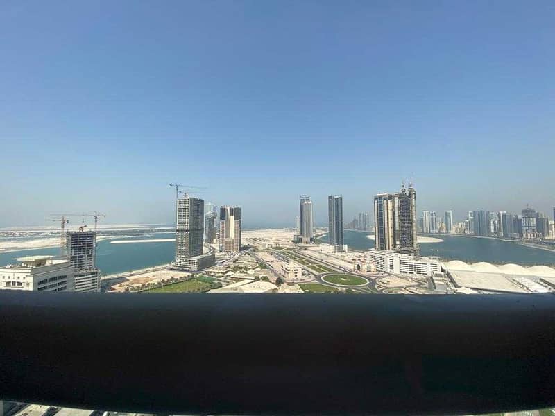 Sea view 3bhk in al Taawun rent only 54k with parking 45day free all facilities