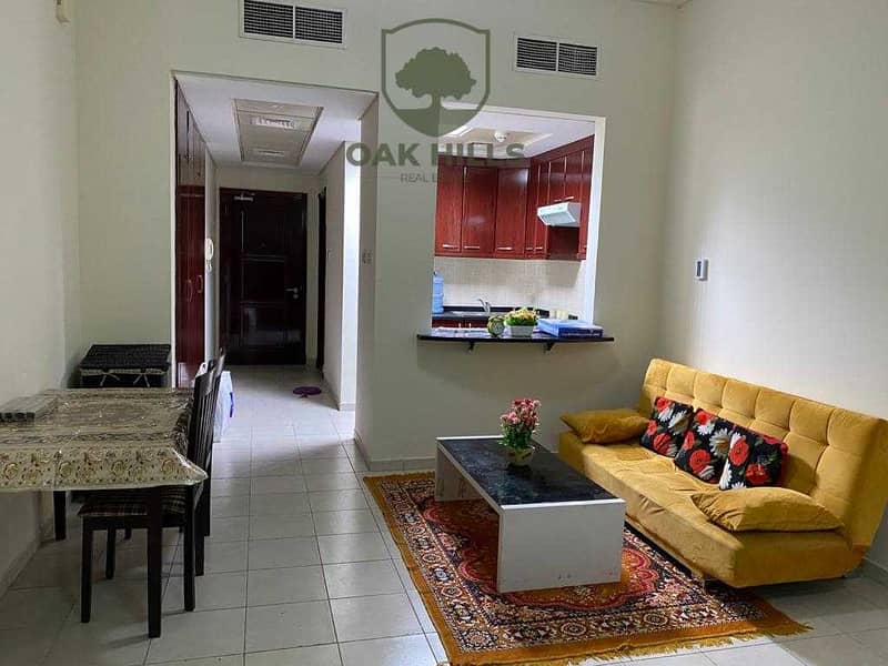 2 18 Tiles Furnished Studio With No Dewa/Chiller Deposit @ 12 Payments