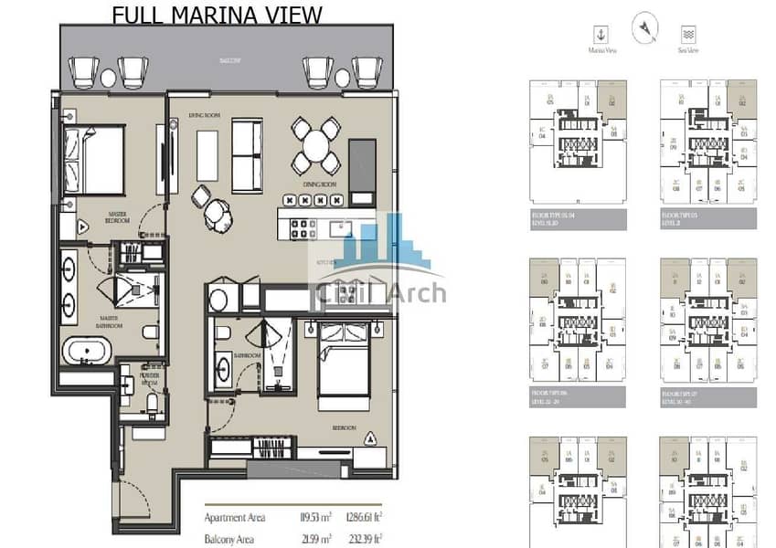 5 BENEVOLENT MARINA VIEW 2br+4 yr Pay+ ZERO DLD- Last unit