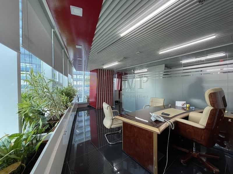 4 Upgraded interiors Fitted office in Business Bay .