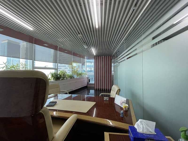 6 Upgraded interiors Fitted office in Business Bay .