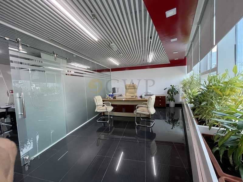9 Upgraded interiors Fitted office in Business Bay .
