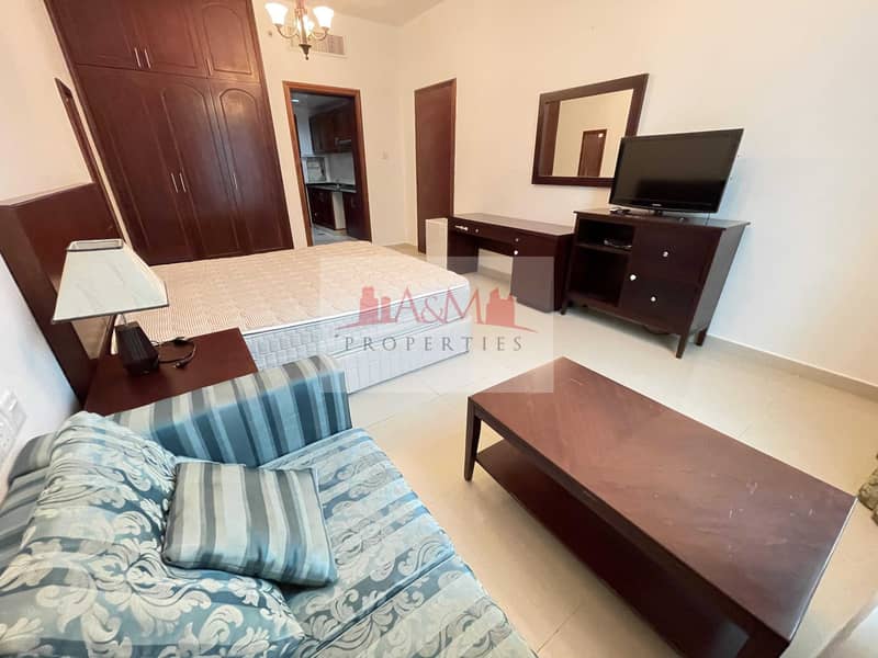 3 FURNISHED. : Studio Apartment including ADDC for AED 36