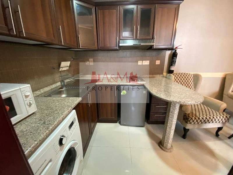 6 FULLY FURNISHED. : Studio Apartment with Excellent finishing including all Facilities in Al Mamoura AED 4000 Monthly. !!