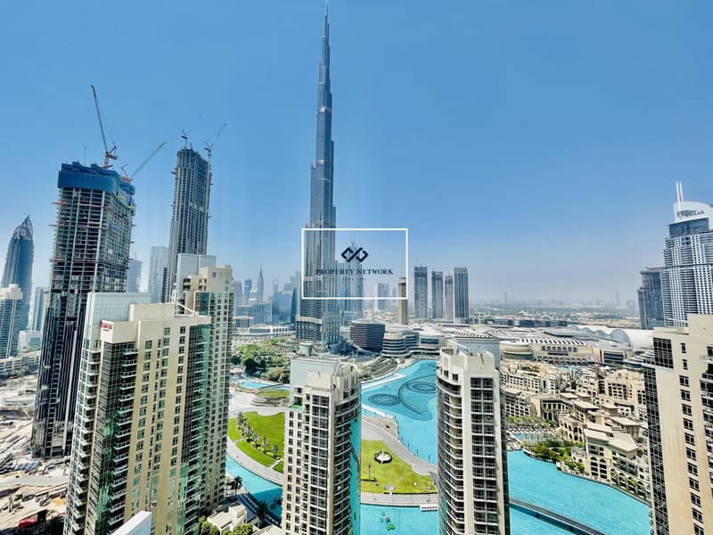 Spacious | Burj Khalifa view | High Floor | 2Bed