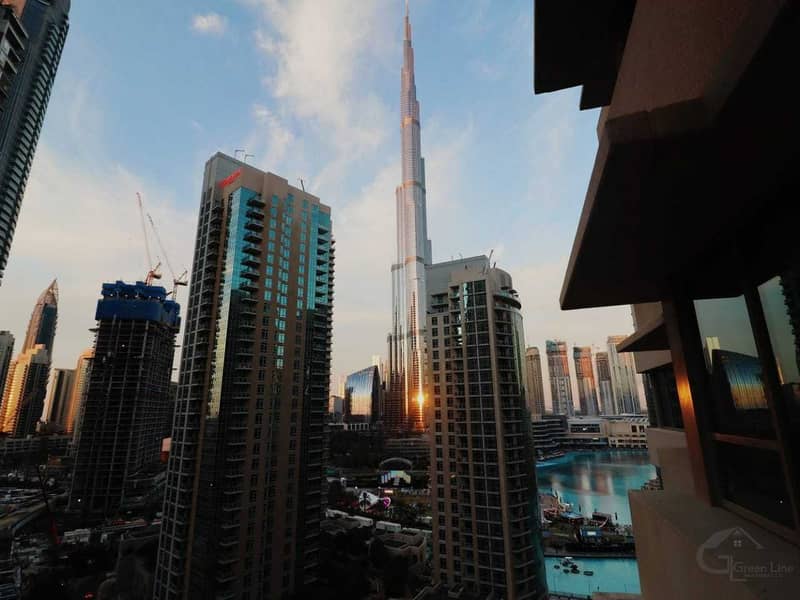 5 Lovely  Burj Khalifa and Amazing  Panoramic  Fountain view