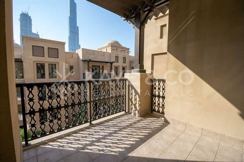 Burj and Commmunity View | Big Balcony | Unfurnished