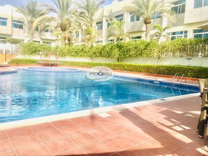 Nice 3 bedroom plus maid compound villa with pool and gym in Al Barsha 1