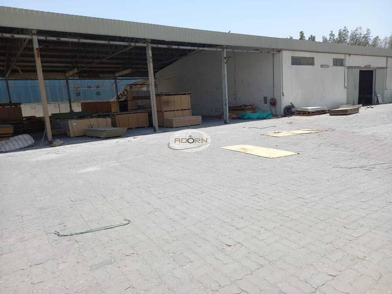 40000 square feet open yard with office for rent in Ras Al Khor