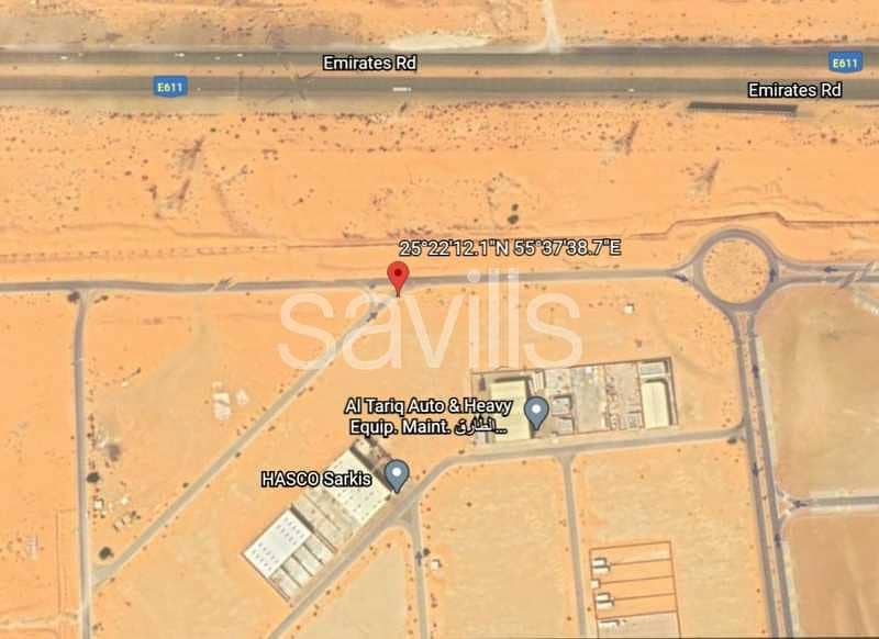 Plot for Sale in Sajaa with direct access to E611 highway