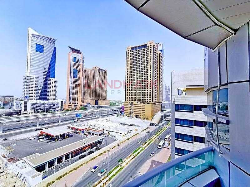 Next To Metro | TECOM | 2BR | No chiller | Fully Furnished | Balcony | Pool | Gym