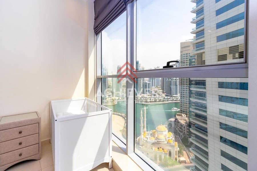 15 Sea and Marina View |2 Bed + Study| Furnished Flat