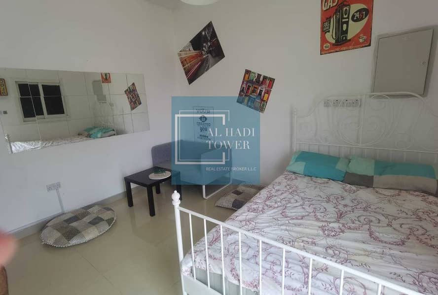 4 FOR RENT: STUDIO WITH ITEMS OF FURNITURES IN KHALIFA CITY A