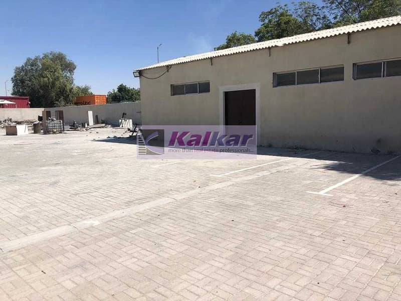 ! GOOD LOCATION ! 2000 SQFT OFFICE WITH 18000 SQFT INTER LOCKED LAND IN ALQUOZ AED: 230