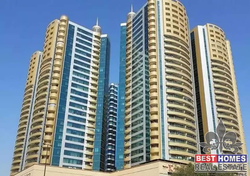 Beautiful two bedroom for rent in Horizon Tower, Ajman.