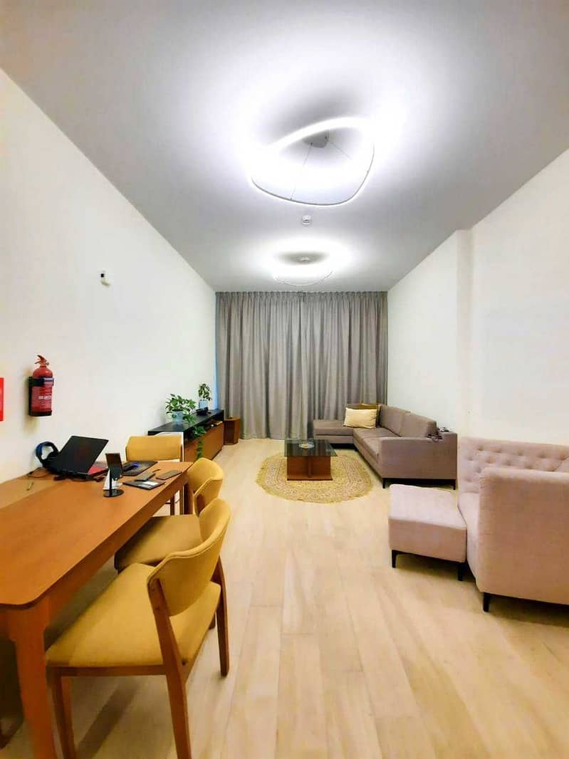 Chiller Free Fully Furnished Best Designed 1 Bed Apt In Azizi Building With Huge Terrace