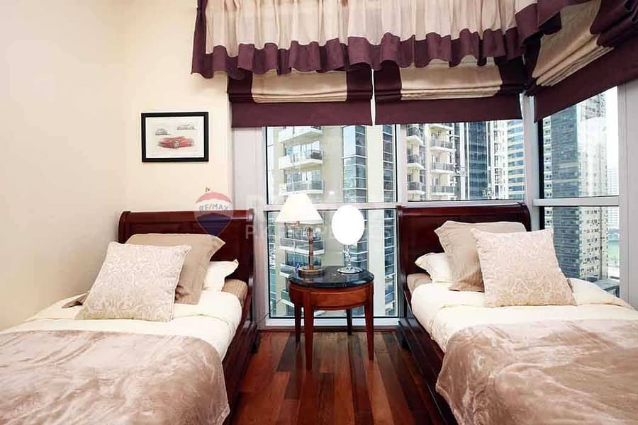 8 Vacant | Furnished 2 bed+maids | Full Marina view