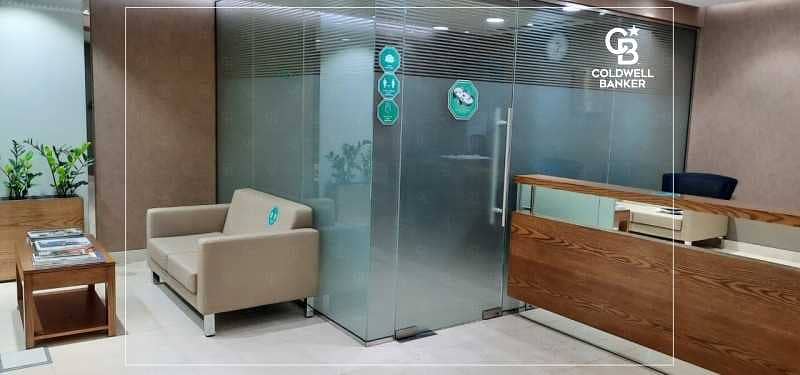 5 Near Metro Fitted Office High floor with partition