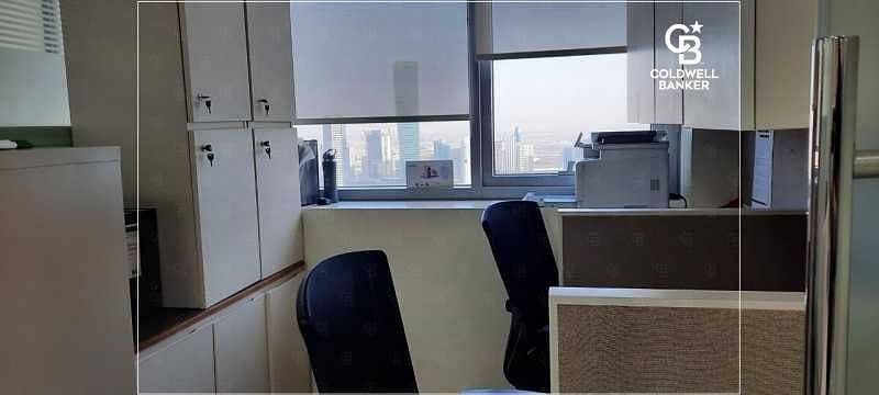 12 Near Metro Fitted Office High floor with partition