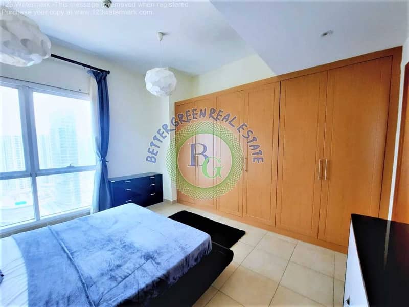 7 FURNISHED 2 bed room with MAIDS room front of metro