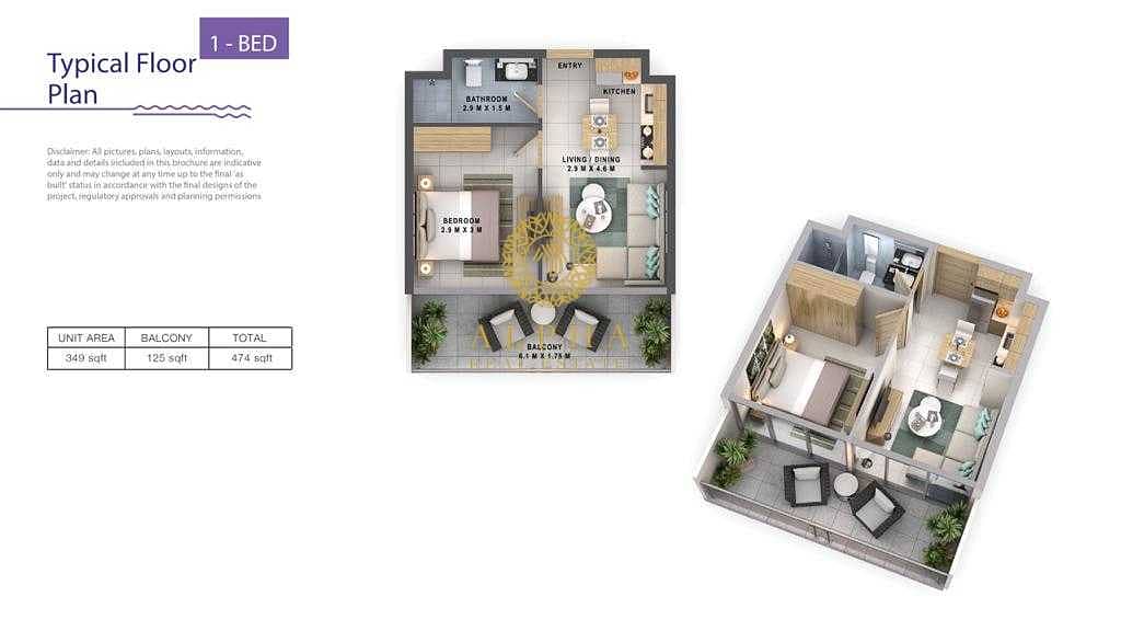 11 0% Agency Fee | Prestigious 1 Bedroom for sale in premium luxury apartments