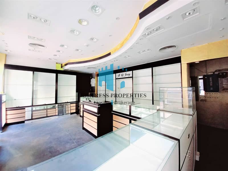 10 Prime Location I Corner Retail SHOP in Khalifa Street I GF + BASE I 1076 SQ FT