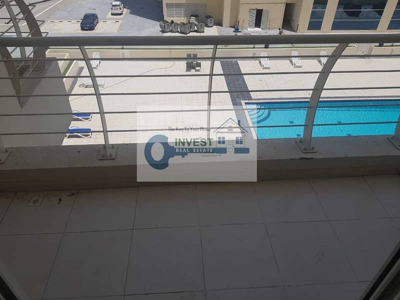 14 NICE 1 BEDROOM APARTMENT WITH POOL VIEW : 2 BALCONIES : READY TO MOVE : ONLY 28K IN 4 CHEQUES