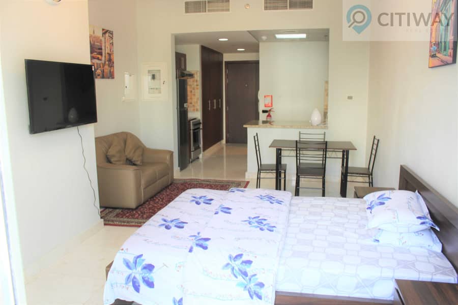 Fully Furnished Studio | with Balcony | Business bay