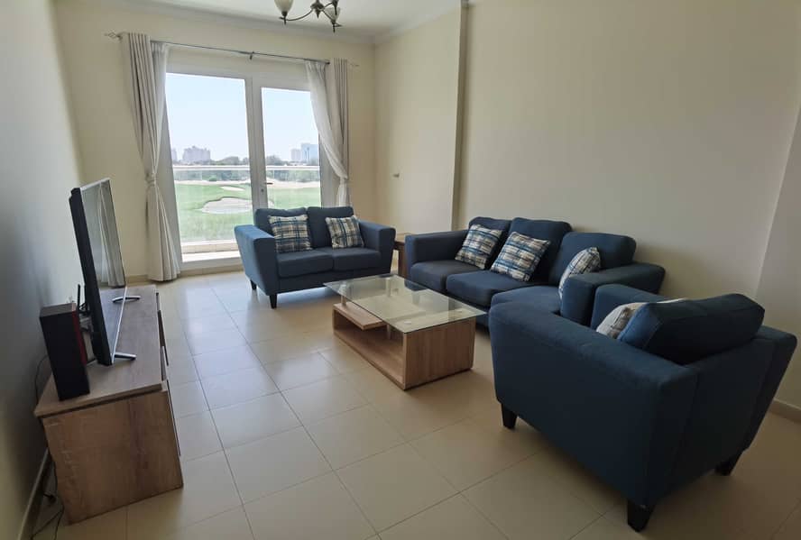 3 Golf course view Furnished one bedroom for rent in Grand horizon tower