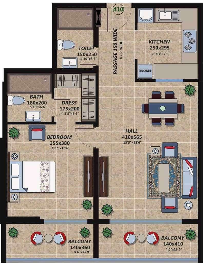 2 Investor deal 1-br  hall with balcony only in 490k