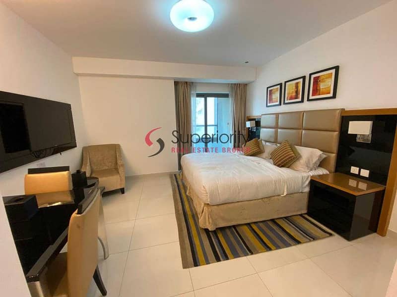 High End | Well Maintained | Furnished Studio With Balcony | Capital Bay