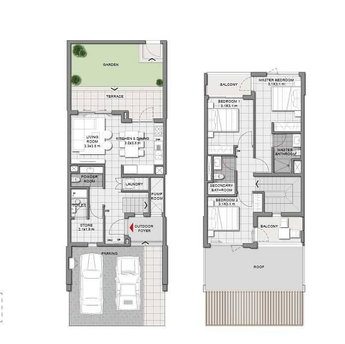 14 Corner Villa's-Single Row-Park Facing 3 Beds+Maid