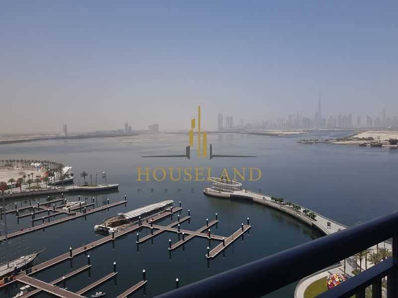 SPACIOUS UNBSTRUCTED VIEW |3BR +MAIDS | FULL CREEK AND BURJ VIEW