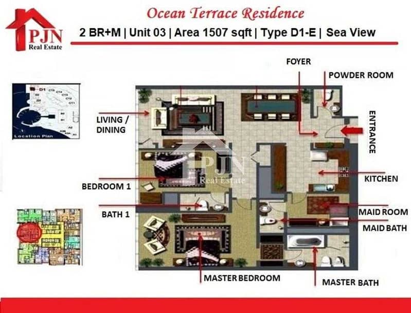 2 Elegant !!! 2+Maid Apartment For Sale In Ocean Terrace.