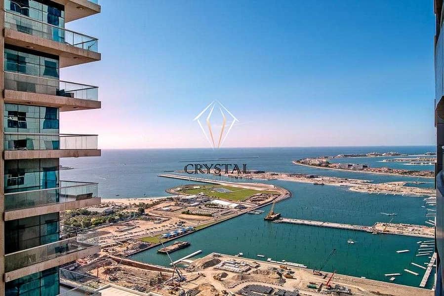 Stunning Sea View | 2 BR Apt | Higher Floor | Dubai Marina
