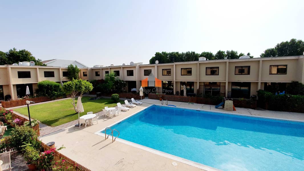 8 Beautiful 3 BR villa overlooking Pool| Located in Al Safa 2.