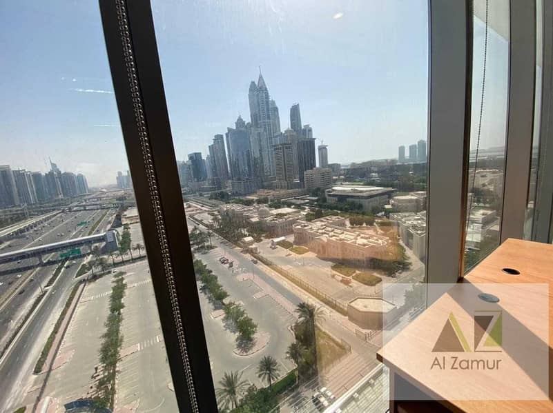 9 LAVISH PREMIUM GLASS FITTED OFFICE AT SHEIKH ZAYED NEAR METRO