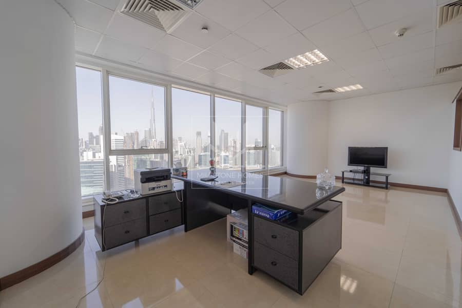 4 High Floor | Burj Khalifa & Canal View | Fitted Office
