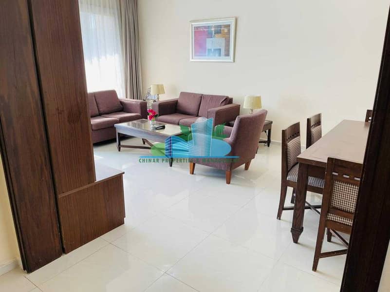 4 FULLY FURNISHED 2 bhk with Maid-room |4 payments