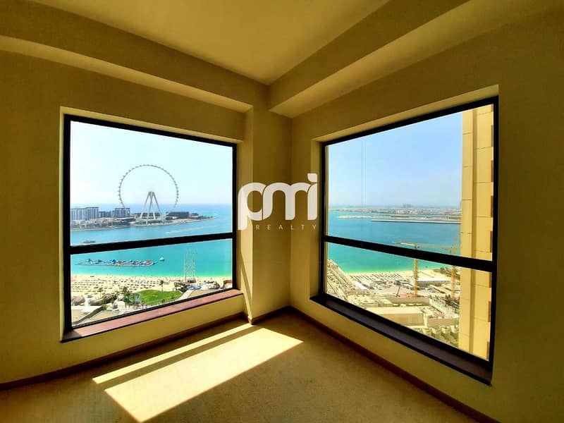 3 Sea & Dubai Eye view | Spacious layout | Vacant