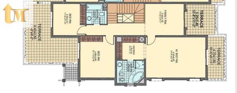 22 RENTED  3 bedroom Study  Big Plot CEDRE VILLA-Dubai