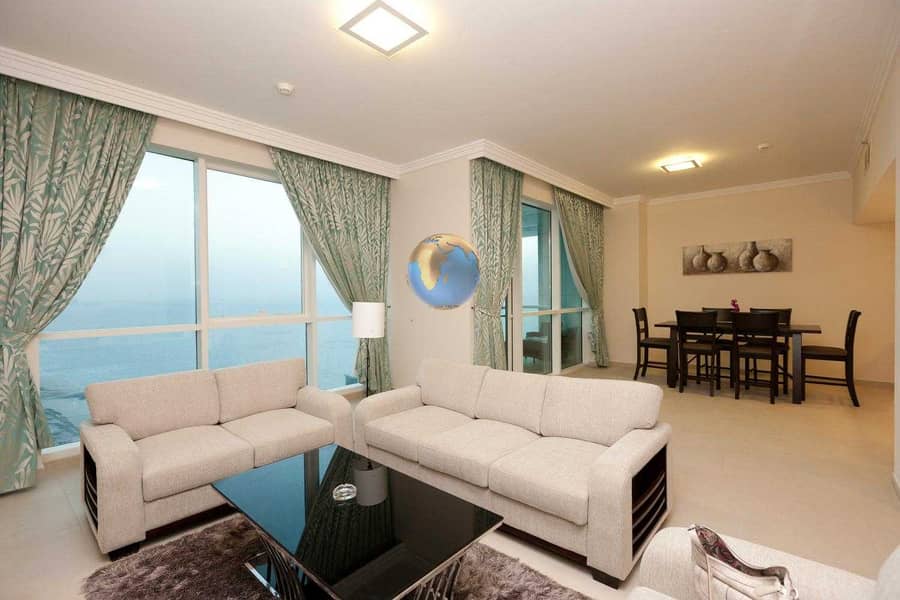 30 Stunning Views | Private Beach|2Beds+Maid's Room