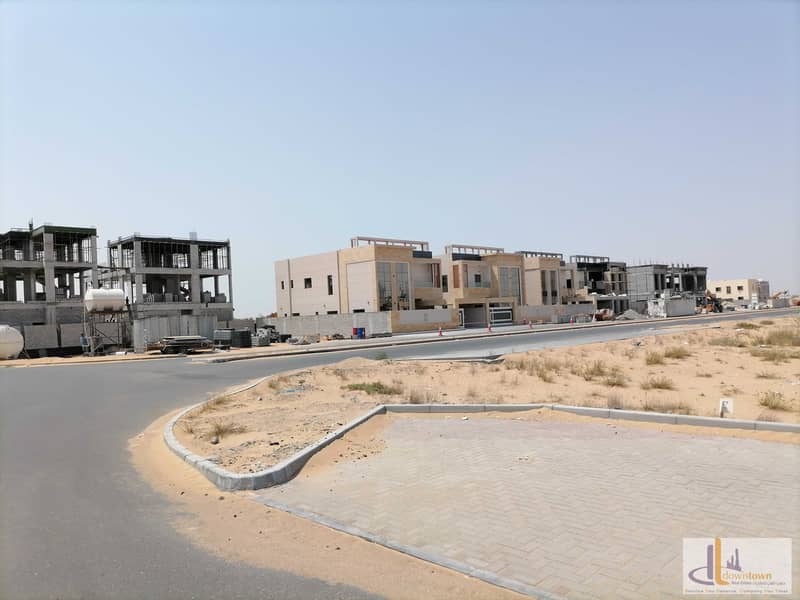 Residential plot on 3 st. 2 corners in Al Aliah, Villa ground+2