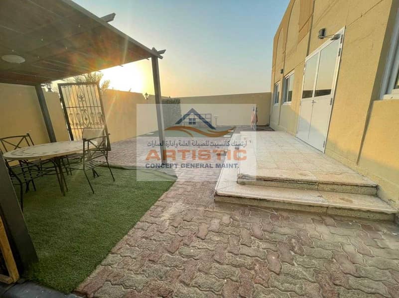 10 Seprate entrance 02 bedroom hall close to sea side for rent in al. bahia 45000AED