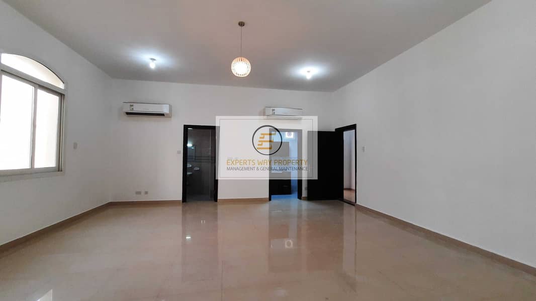9 amazing finishing 2 bedroom hall + store available for rent in shakhbout city