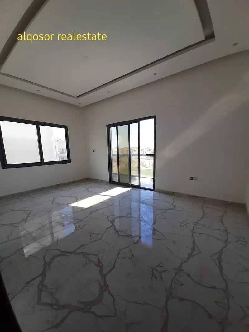For sale in Ajman, Jasmine area, a new villa, modern design, 790 thousand dirhams only