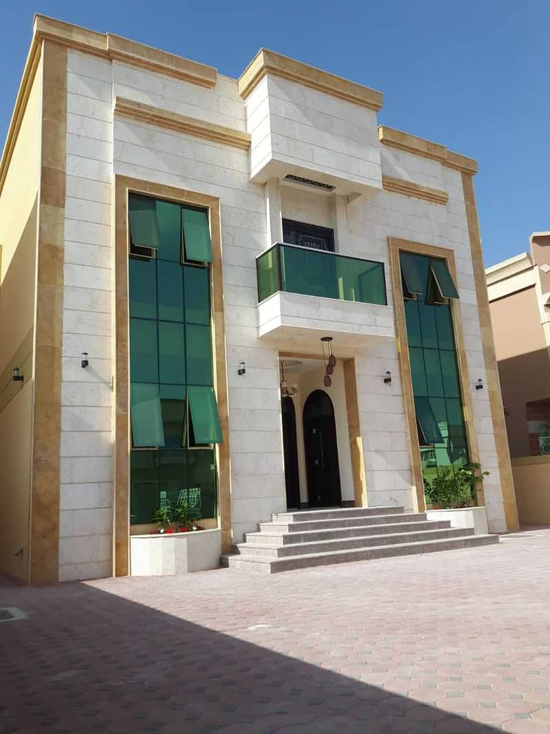 New villa with personal finishing for sale with air conditioners in the most prestigious areas of Ajman