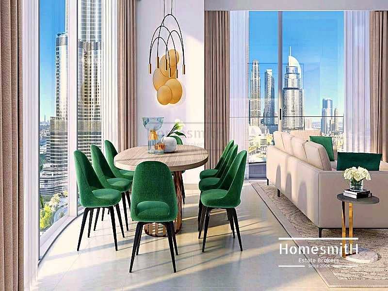 4 Luxurious Burj Views Ready Now with Payment Plan